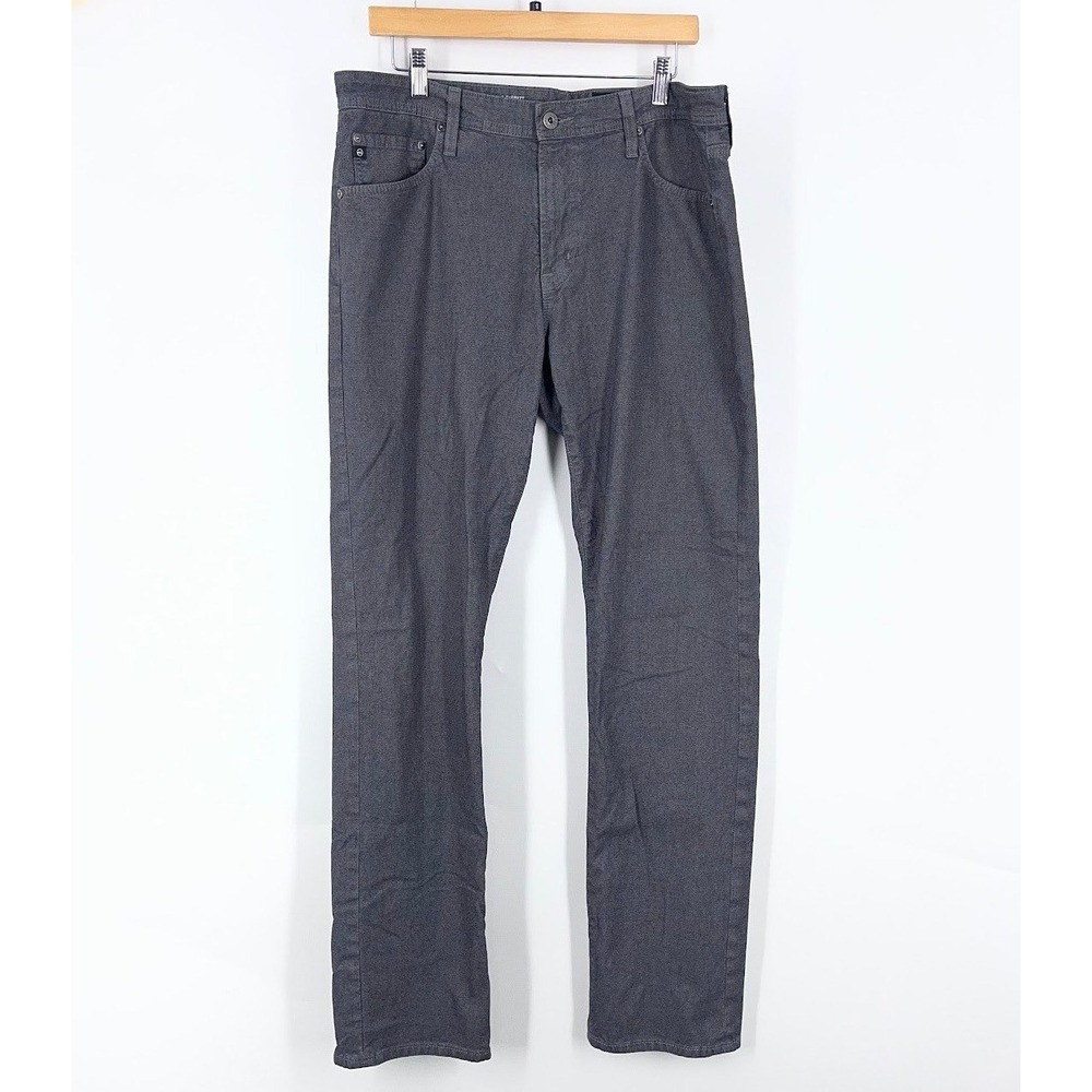 AG Adriano Goldschmied Everett Slim Straight Leg Pants Charcoal Grey 35x34